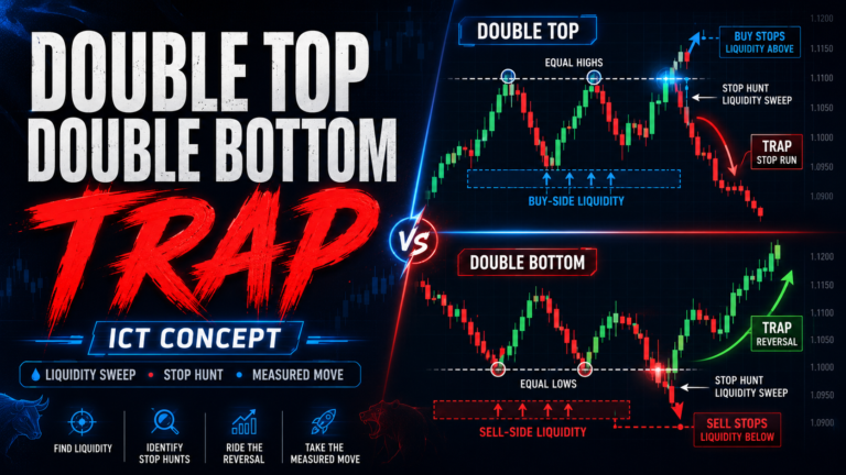 Double Bottom Double Top Trap: How ICT Uses Equal Highs and Lows as Liquidity
