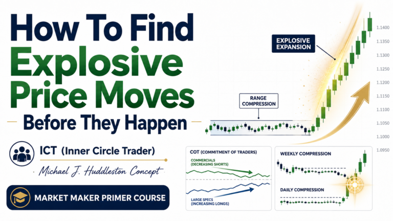 How To Find Explosive Price Moves Before They Happen in ICT Trading
