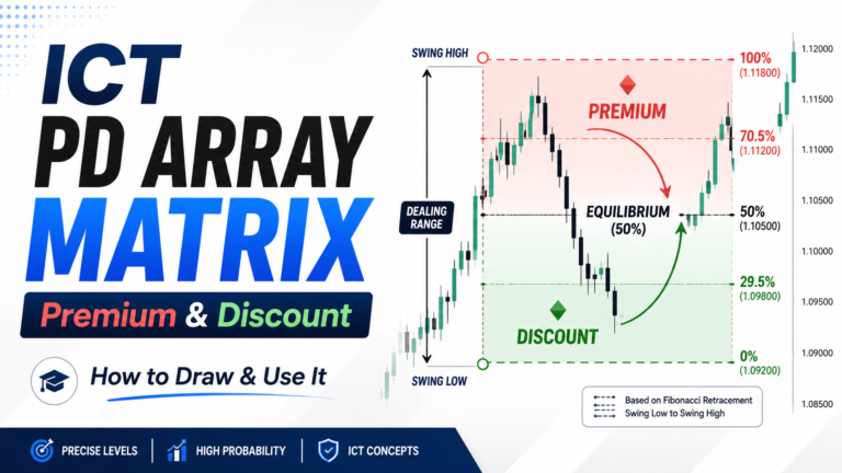 ICT PD Array Matrix — Premium & Discount Explained
