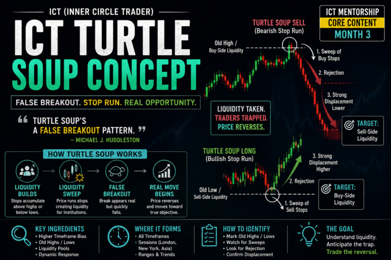 ICT Turtle Soup Concept - Complete Guide to Liquidity Runs and False Breakouts