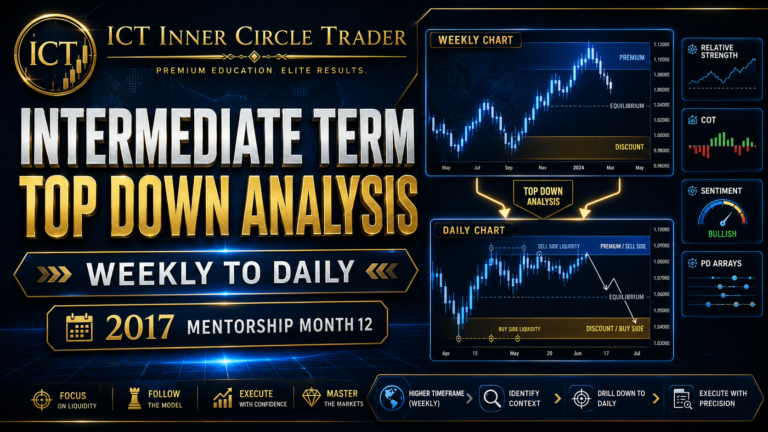 Intermediate Term Top Down Analysis- The ICT Weekly-to-Daily Framework