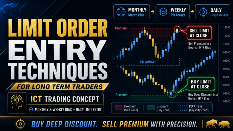 Limit Order Entry Techniques For Long Term Traders in ICT Trading