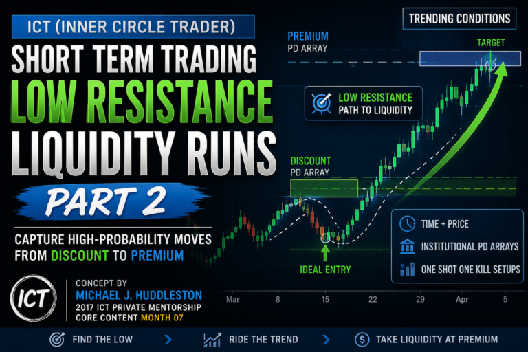 Short Term Trading Low Resistance Liquidity Runs Part 2