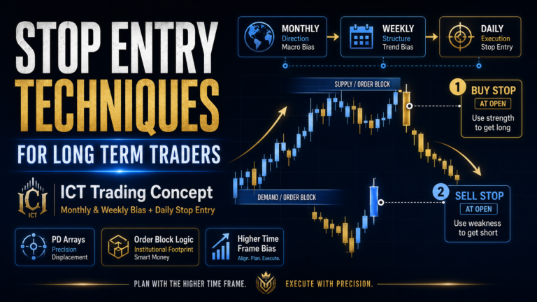 Stop Entry Techniques For Long Term Traders in ICT Trading