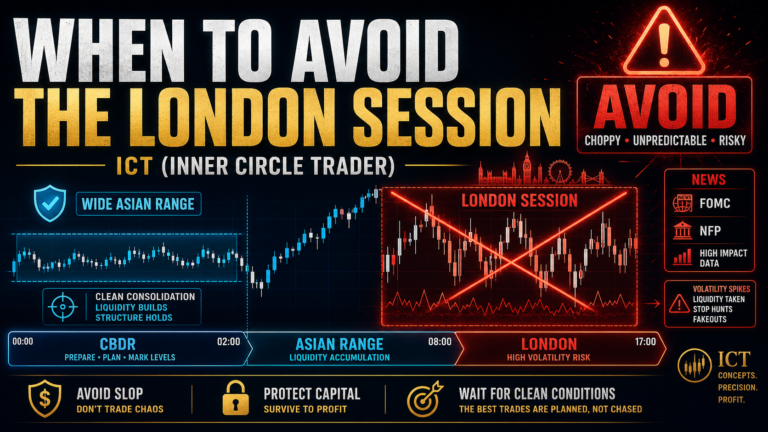When To Avoid The London Session in ICT Trading
